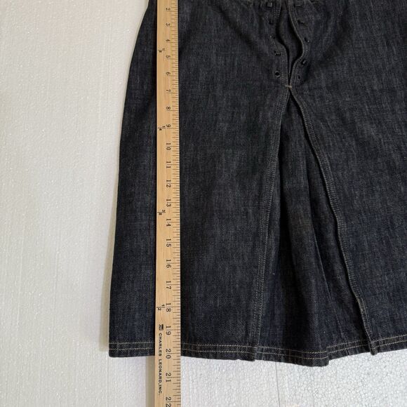 Gucci Denim Skirt with Lace-Up Front Detail Size 44 Dark Denim Missing Laces - Picture 4 of 13